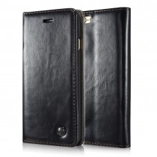 iPhone 6 6s Plus 5.5 - Caseme Vintage Luxury Slim Flip PU Leather Wallet Protective Phone Cover Case - Black